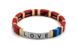 Emaille Armband Love