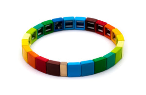 Emaille Armband Regenboog