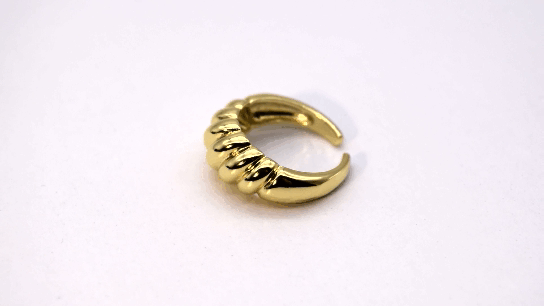 Croissant Ring in Goud of Zilver
